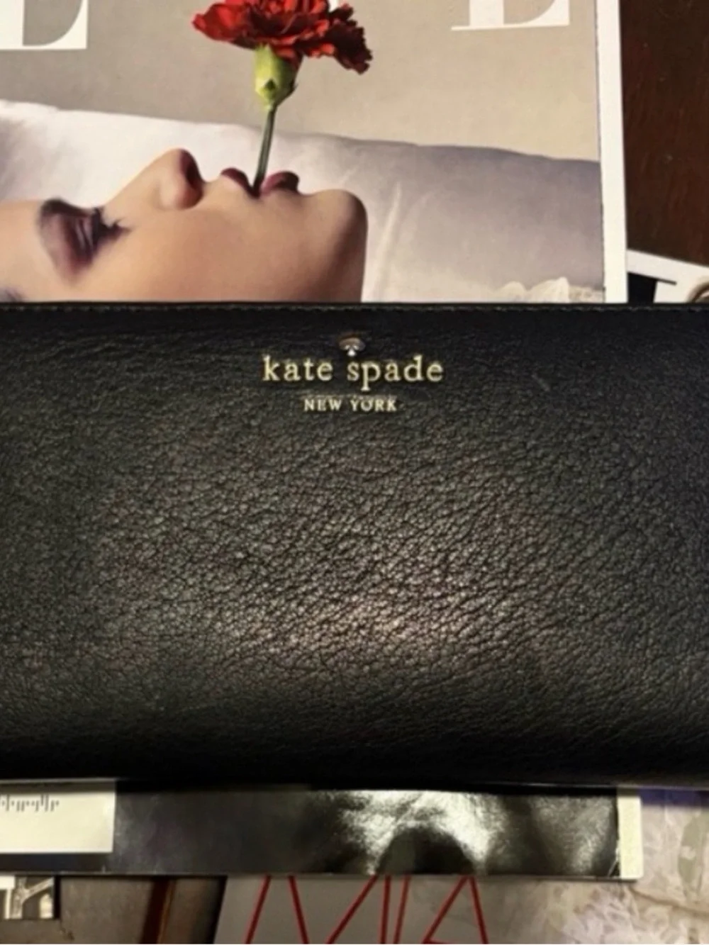 kate spade Black and Tan Colorblock Leather Satchel with Matching Wallet